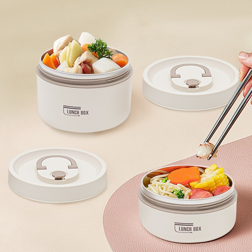2PCS Stackable Lunch Boxes Lunch Container Set Off-White Food Storage Container