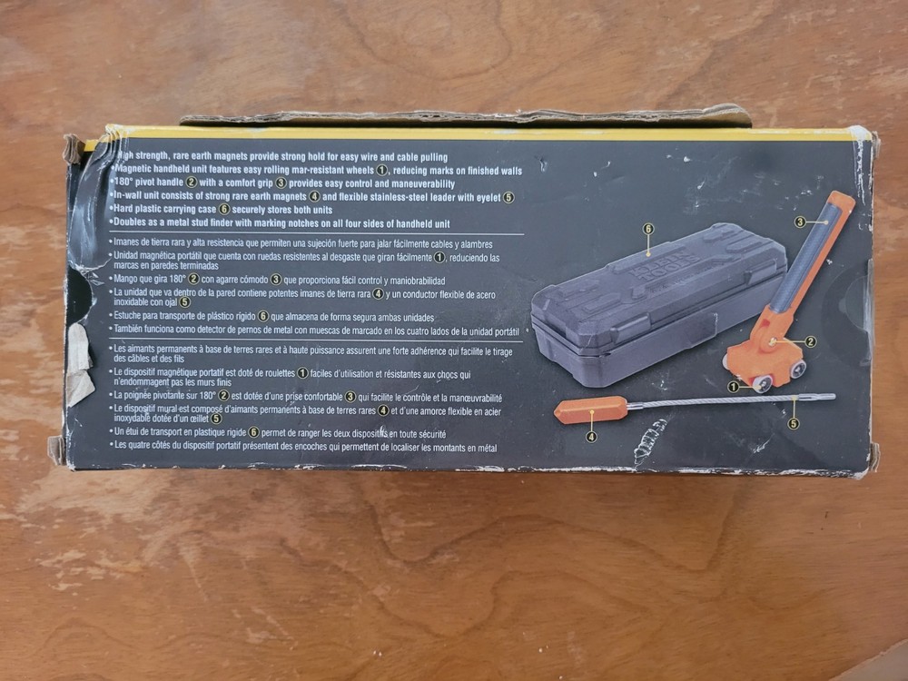 Klein Tools 50611 Magnetic Wire Puller Stainless Steel Cable Pulling Tool