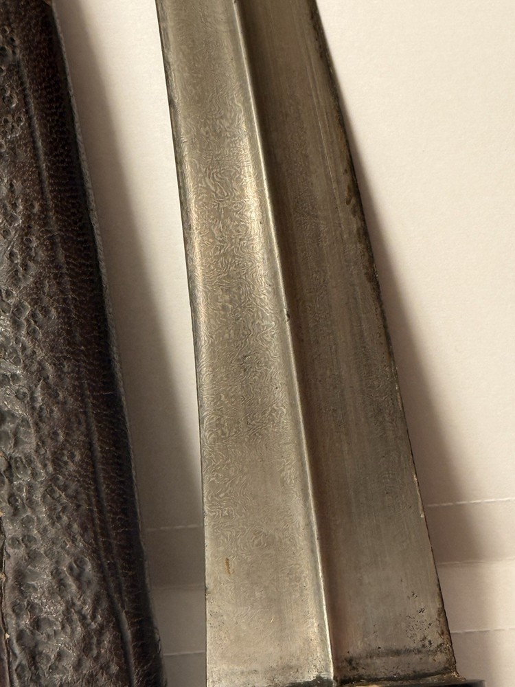 Kurdish Wootz Dagger Buffalo horn Handle