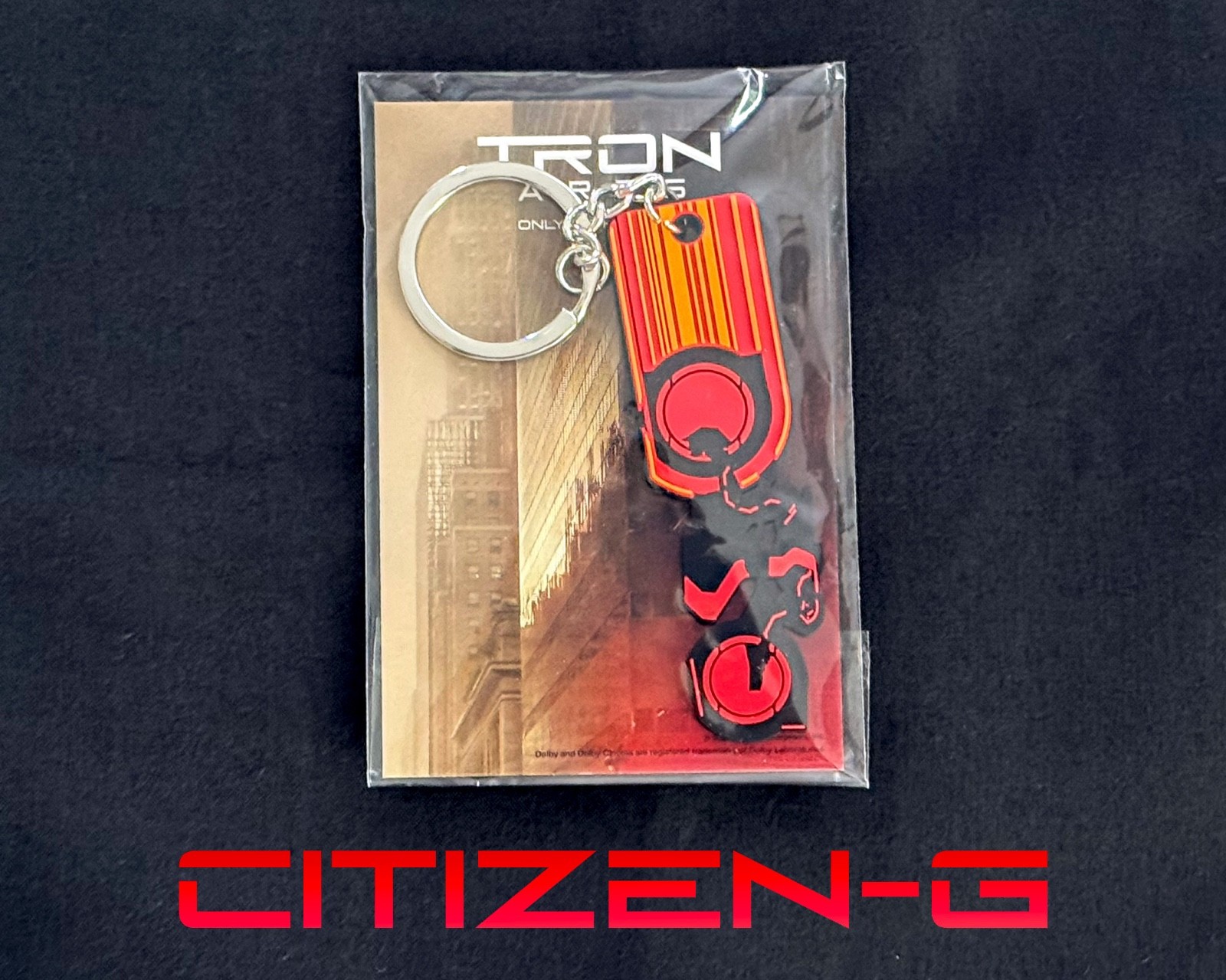 New Disney TRON: ARES Lightcycle Keychain: Movie Theater Promo AMC Dolby Cinema