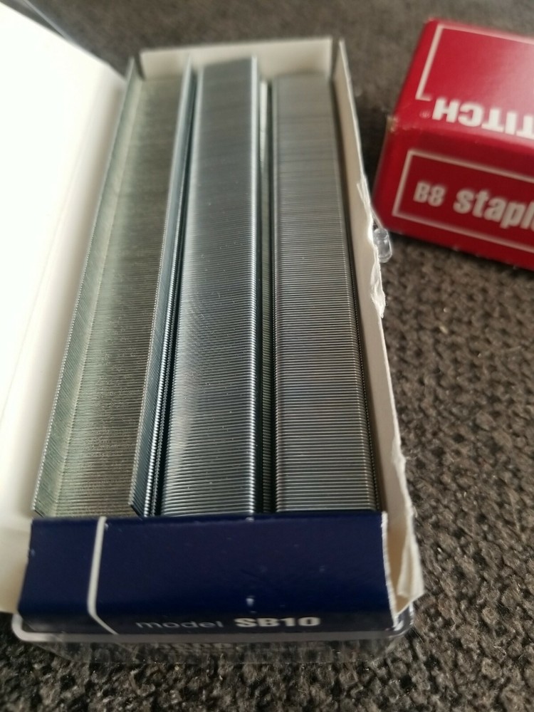 2 Boxes Stanley Bostitch SB10 Chisel Point Standard & B8 Staples 5000 count