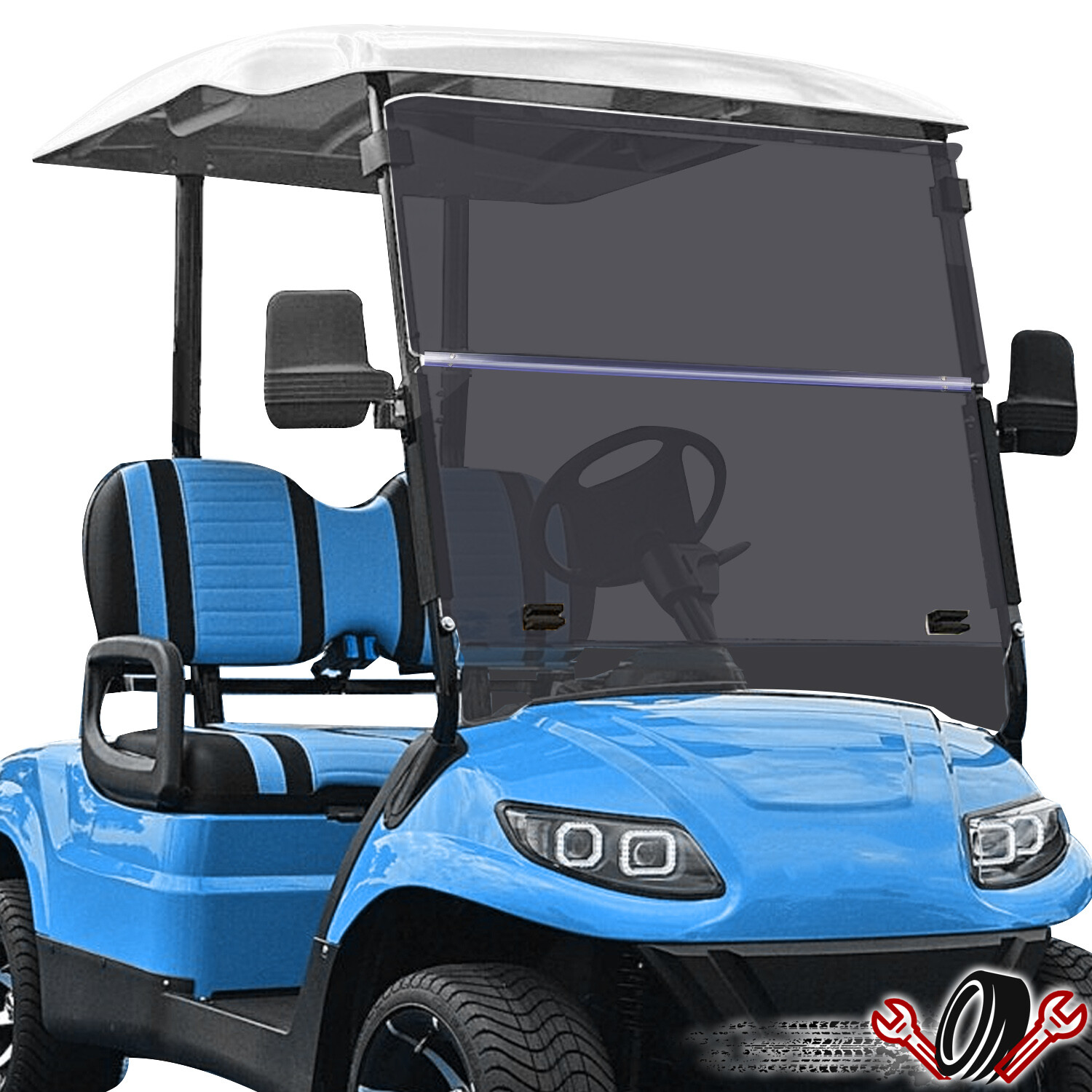 New Folding Tinted Windshield PC For ICON I20 I40 I60 I20L I40L I60L Golf Cart