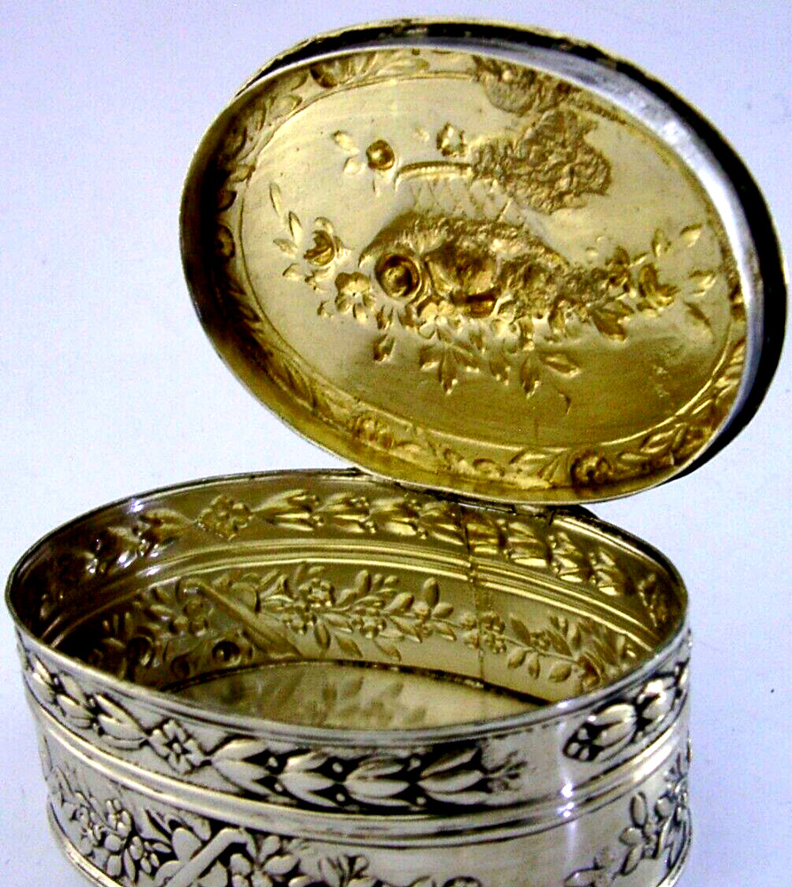 PRETTY 66g GERMAN HANAU SOLID SILVER TABLE BOX c1910 ANTIQUE FLOWER BASKET