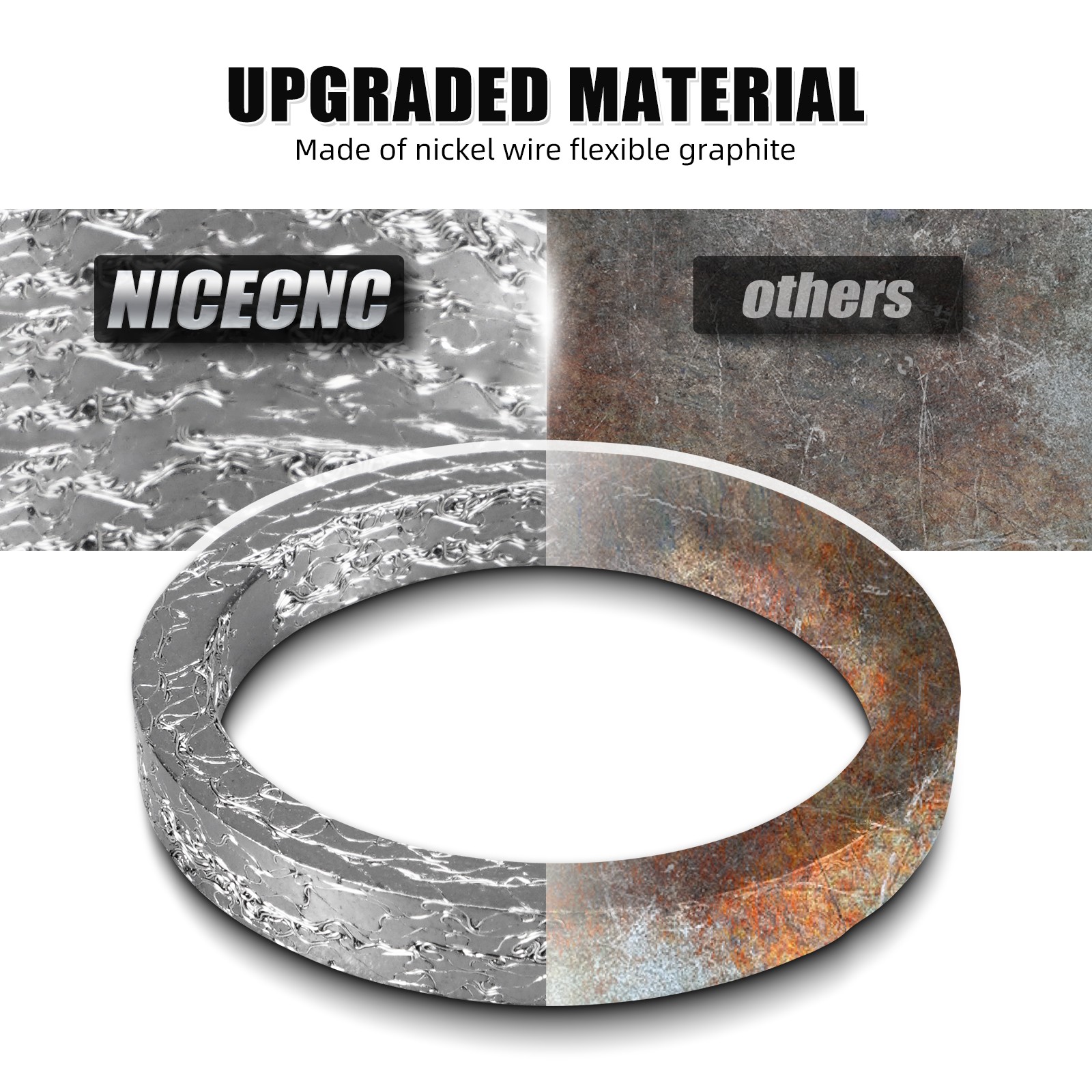 Muffler Gasket Ring Seal #3PA-14613-10-00 For Yamaha Blaster 200 RT100 1988-2006