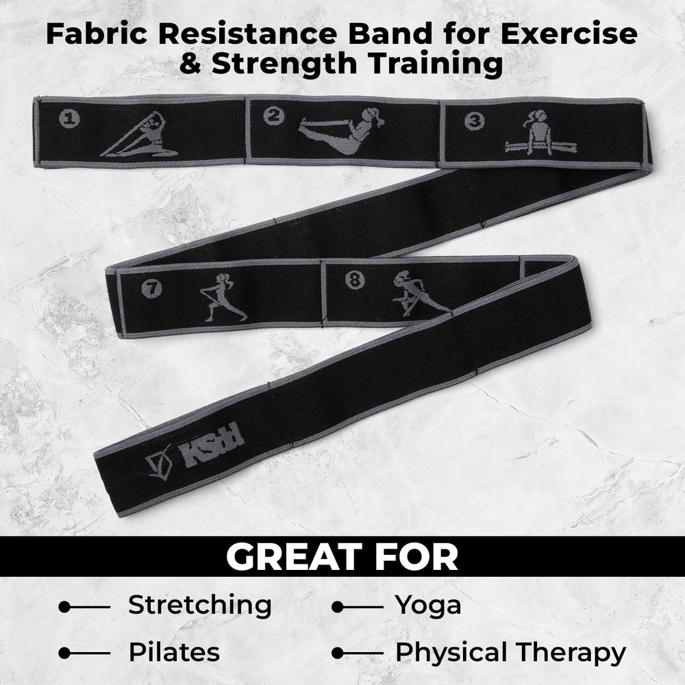 Elastic Yoga Strap with 11 Loops – Premium Stretch Band for Flexibility, Physica