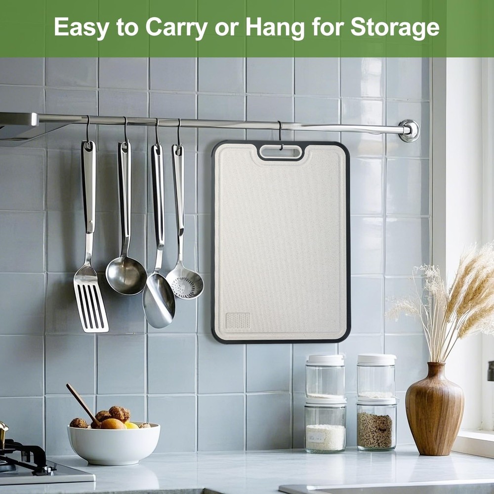 Titanium Cutting Board for Kitchen, Double Side Large Cutting Board for Meats...