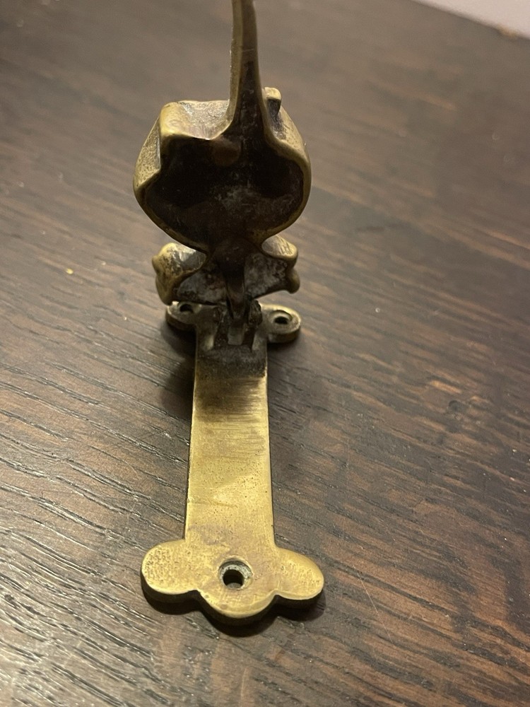 VINTAGE SOLID BRASS DEVIL DEMON IMP BRASS MINI DOOR KNOCKER 4”