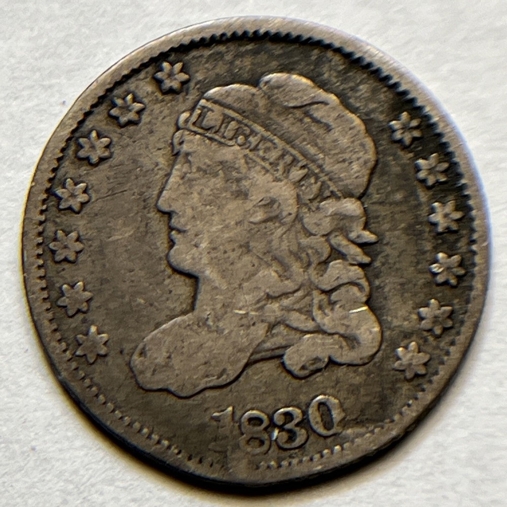 Scarce 1830 Capped Bust Silver Silver Half Dime 5 Five Cents Collector Type Coin