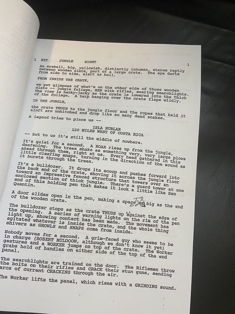 Universal THE JURASSIC PARK TRILOGY Rare Script SCREENPLAY SET Collection