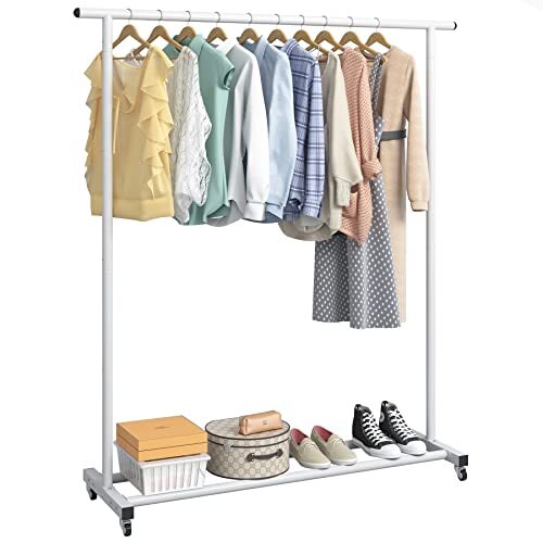 Perchero de ropa con ruedas ajustable Percha independiente para prendas