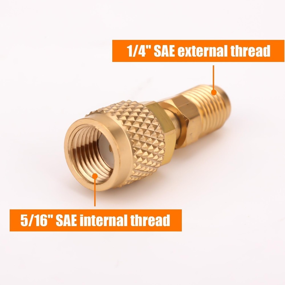 Straight Adapter & Angled Adapter, R410A Adapter Mini Split Adapter 5/16" Female