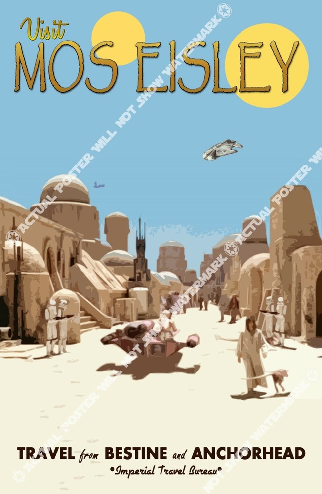 Star Wars Travel Posters - 6 Poster Set
