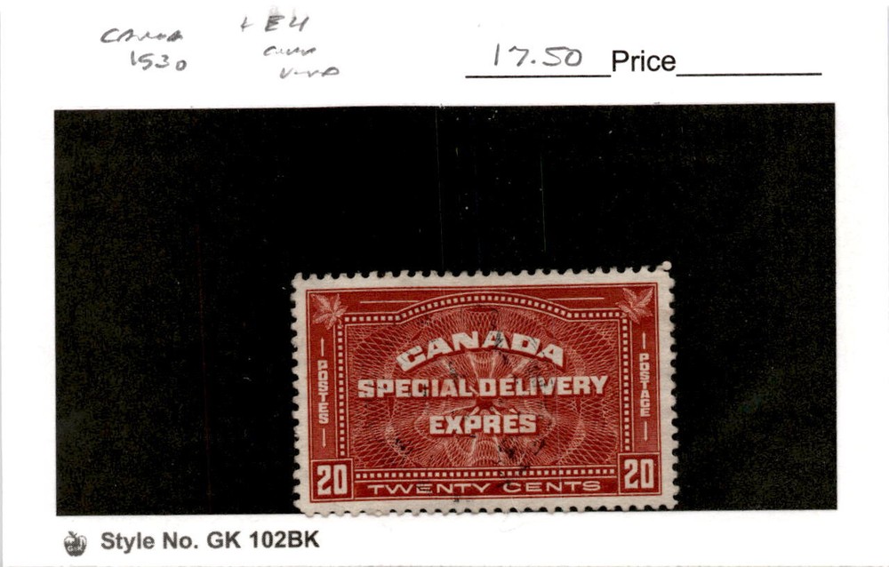 Canada, Postage Stamp, #E4 Used, 1930 Special Delivery (AE)
