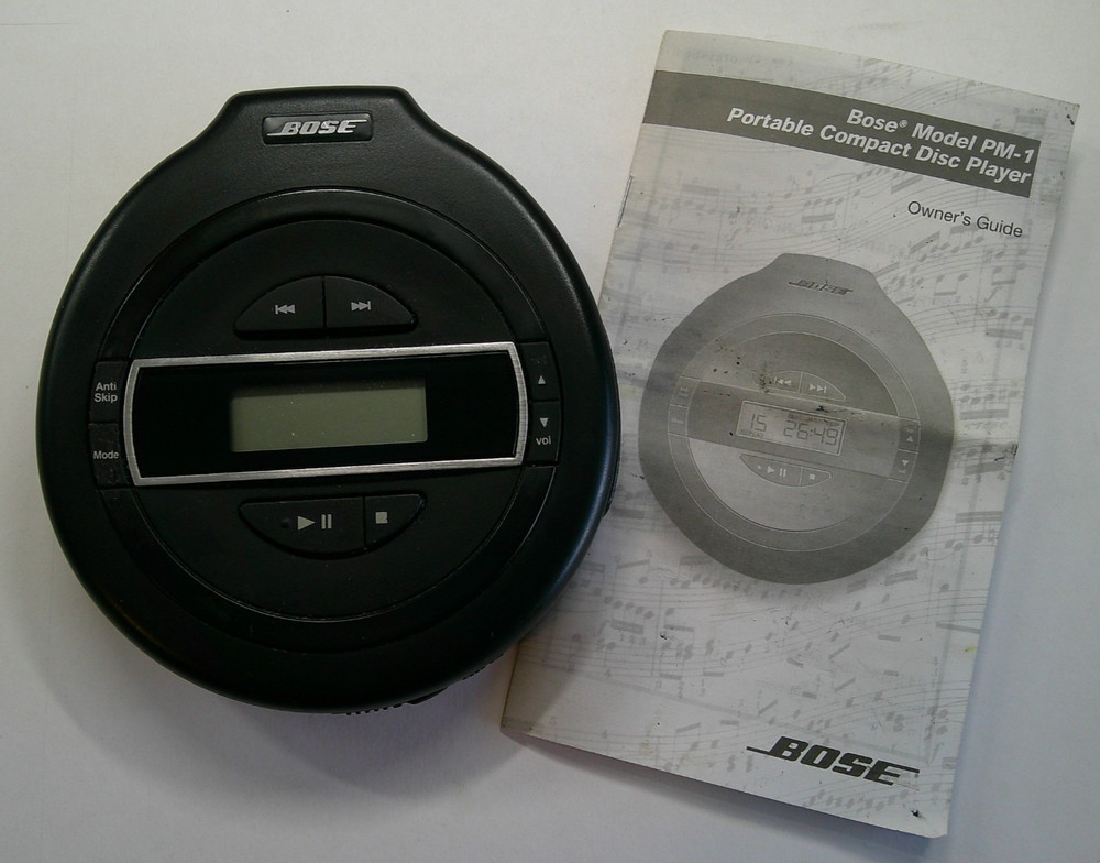 Bose Portable Compact Disc CD Player Model PM-1 Black Tested Working