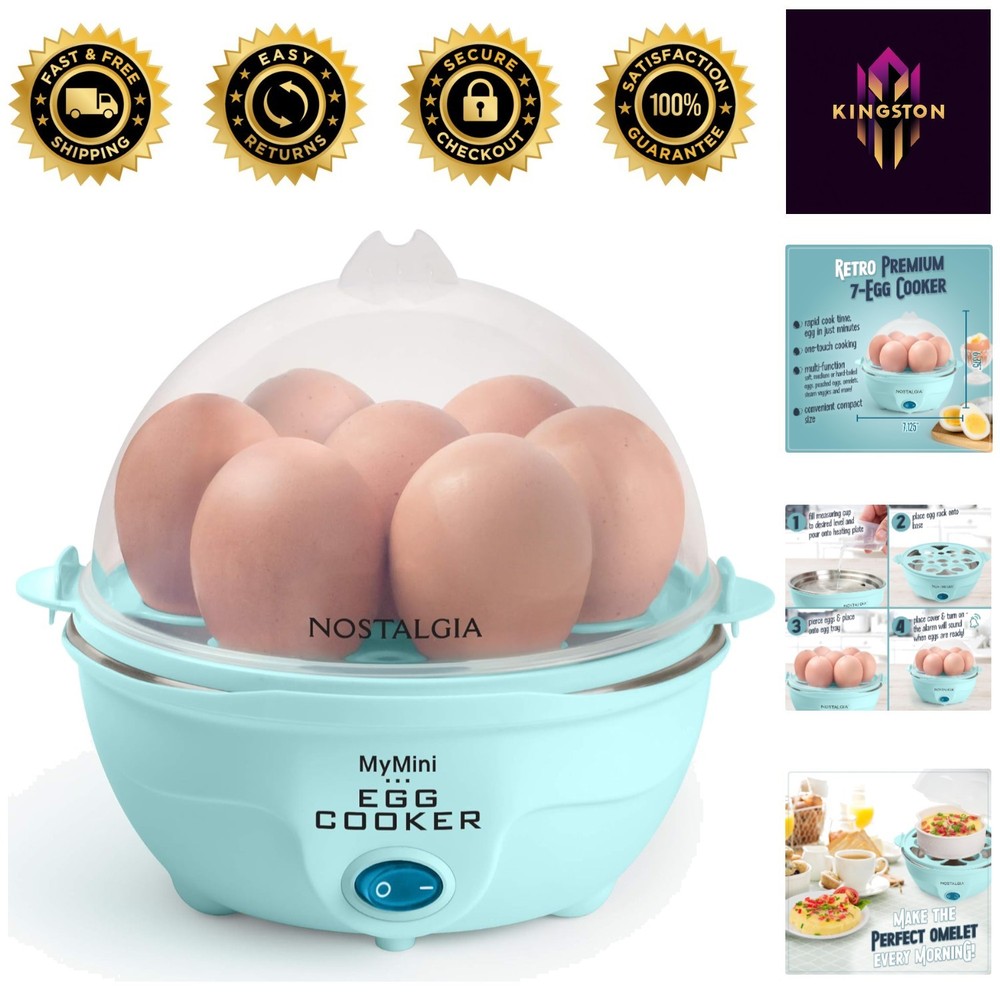 Electric Egg Cooker - Boil, Poach & Scramble 7 Eggs Effortlessly