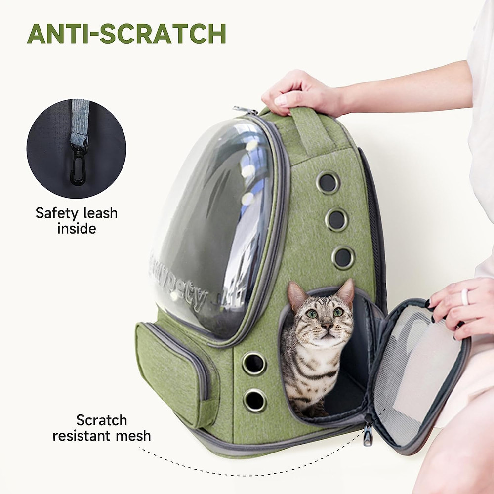 Cat Backpack Carrier, Breathable Cat Carrier Large Space Bubble Pet Backpack for