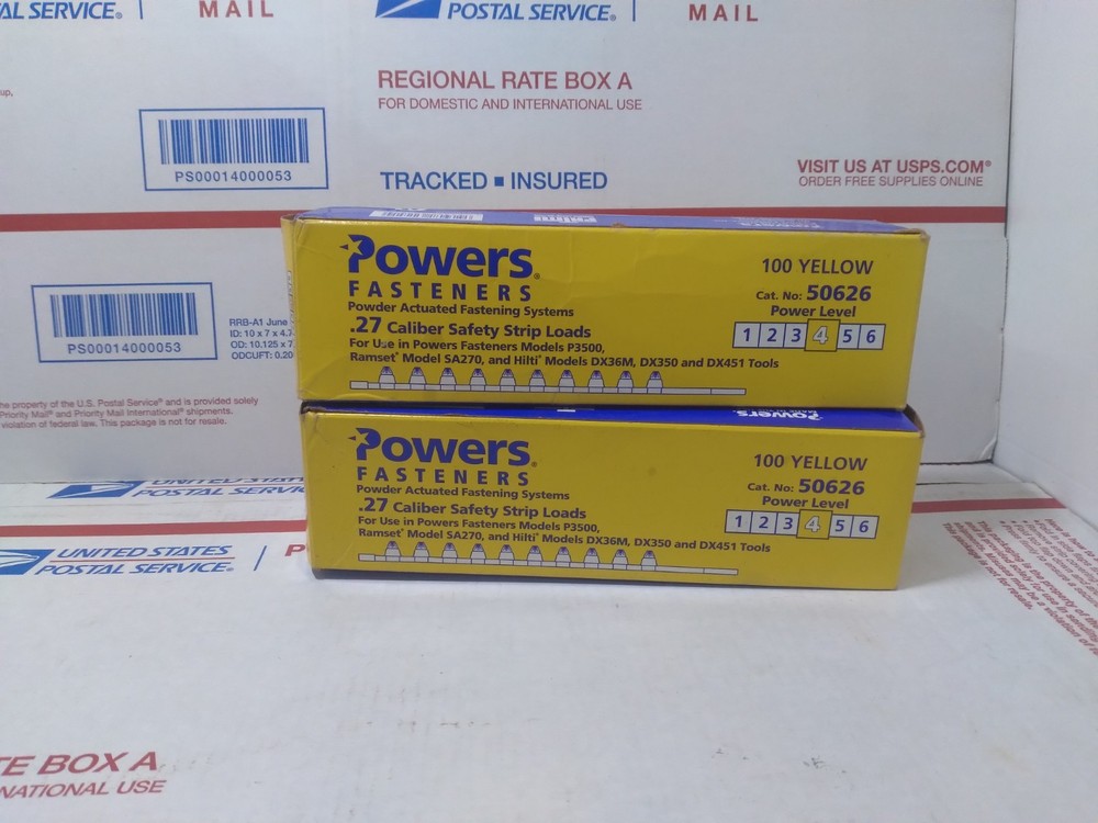 POWERS FASTENER .27 CALIBER #50626 Safety Strip Loads Yellow