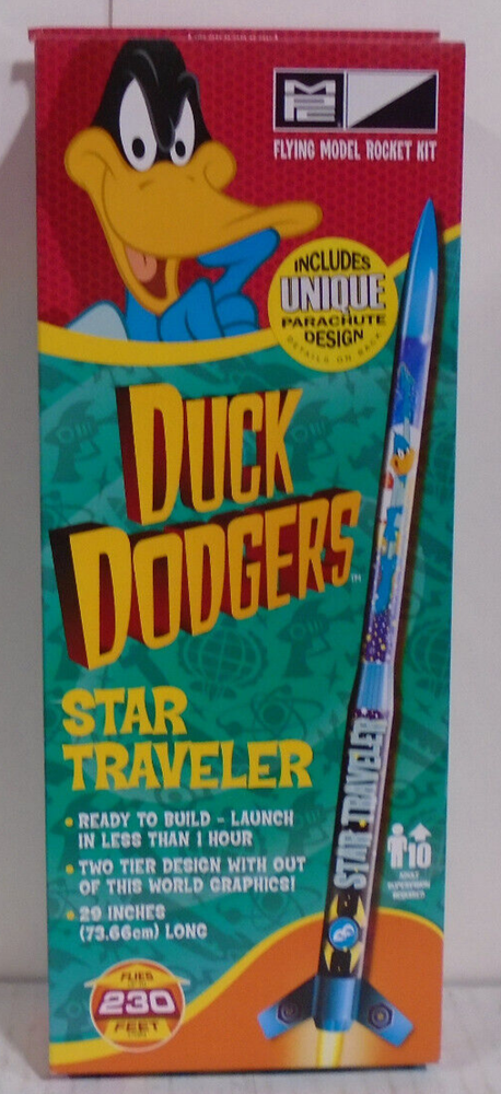 MPC FLYING MODEL ROCKET KITS 2 DUCK DODGERS & 1 STAR TREK