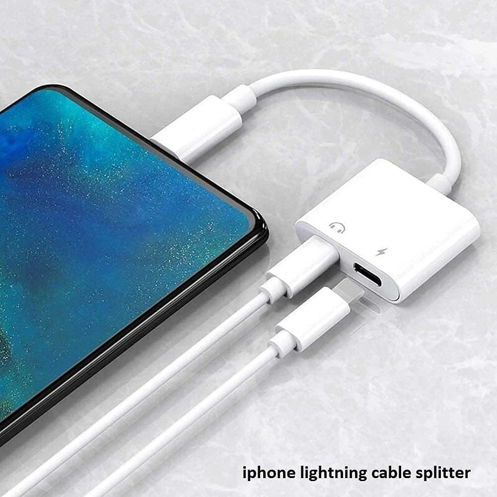 [Apple Mfi Certified] 2PACK Iphone Lightning to 2 Lightning Adapter, Dual Lightn