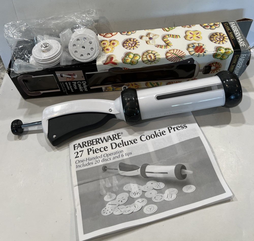 Faberware Cookie Press 27 Piece Set Complete W/ Box