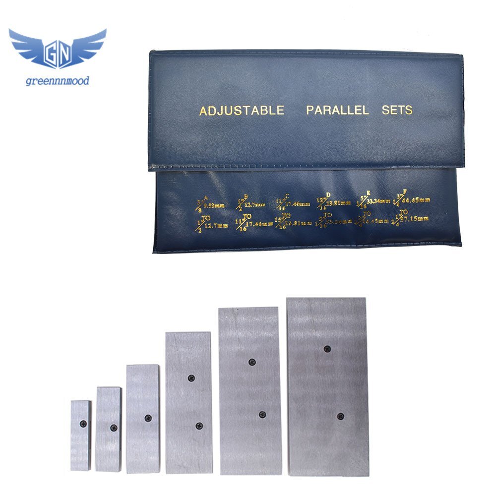 New 6Pcs Adjustable Parallel Set 3/8" - 2-1/4" From USA