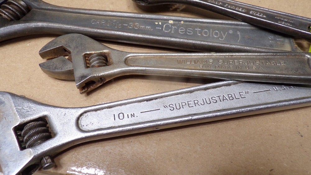 Group Four (4) Adjustable Wrenches-Crescent,Williams- (C)