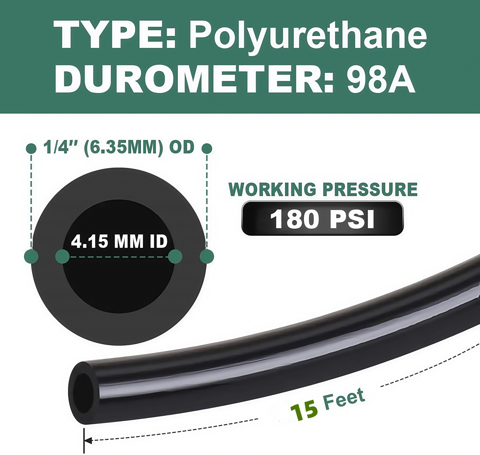 Durable Car Vacuum Tubing/Push Lock Fitting 1/8" NPT to 1/4" Tubing Wastegate US