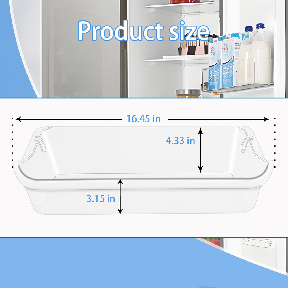 [2 Pack]Upgraded 241505301 Refrigerator Door Bin Shelf