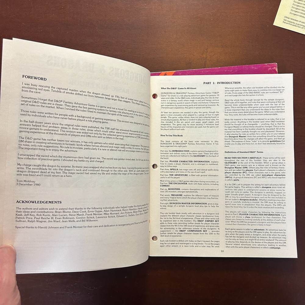 Lot Dungeons & Dragons Basic Rule Book #2014 TSR 1981 & Dungeon Module B2 #9034