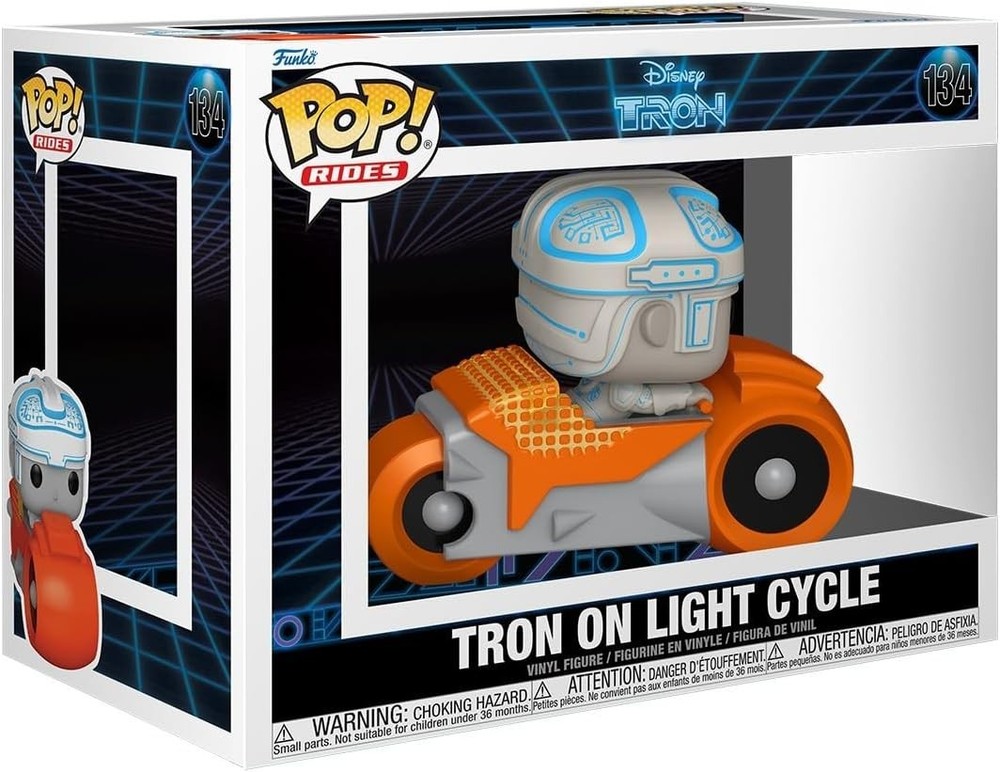 Funko Pop! Rides: Tron (1982) - Tron on Light Cycle - Vinyl Figure #134 #80206