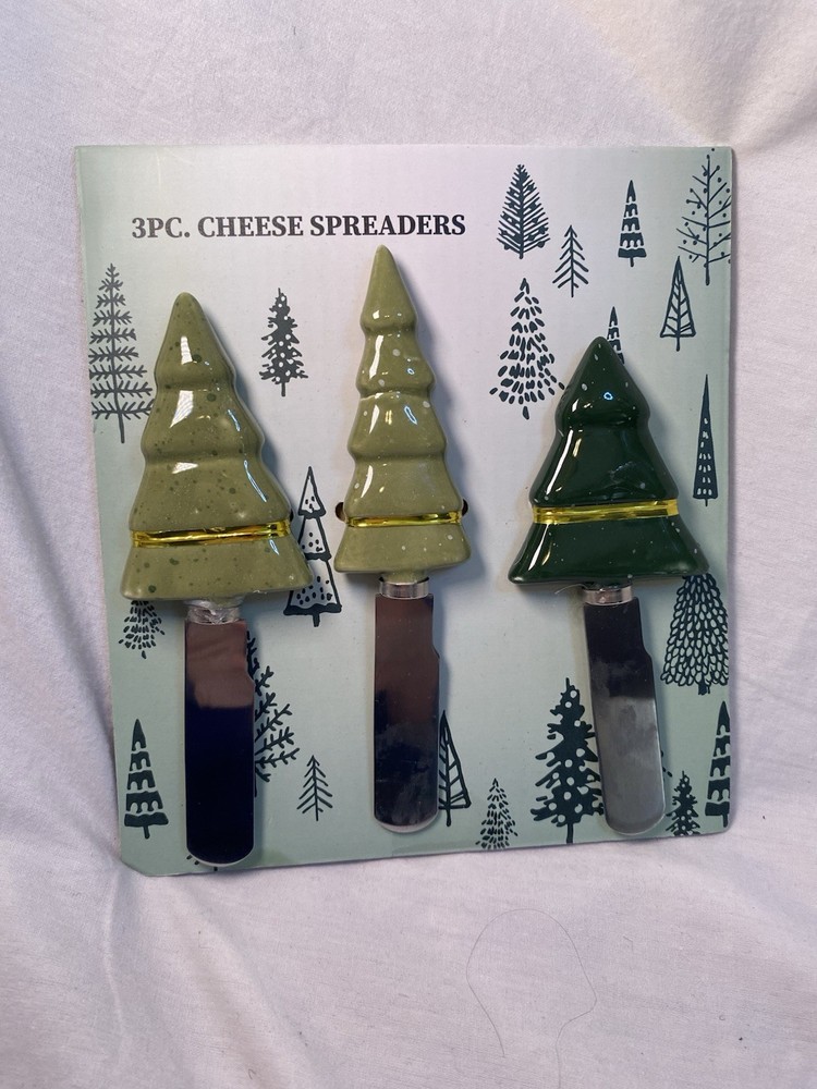3piece Christmas Tree Cheese Spreader