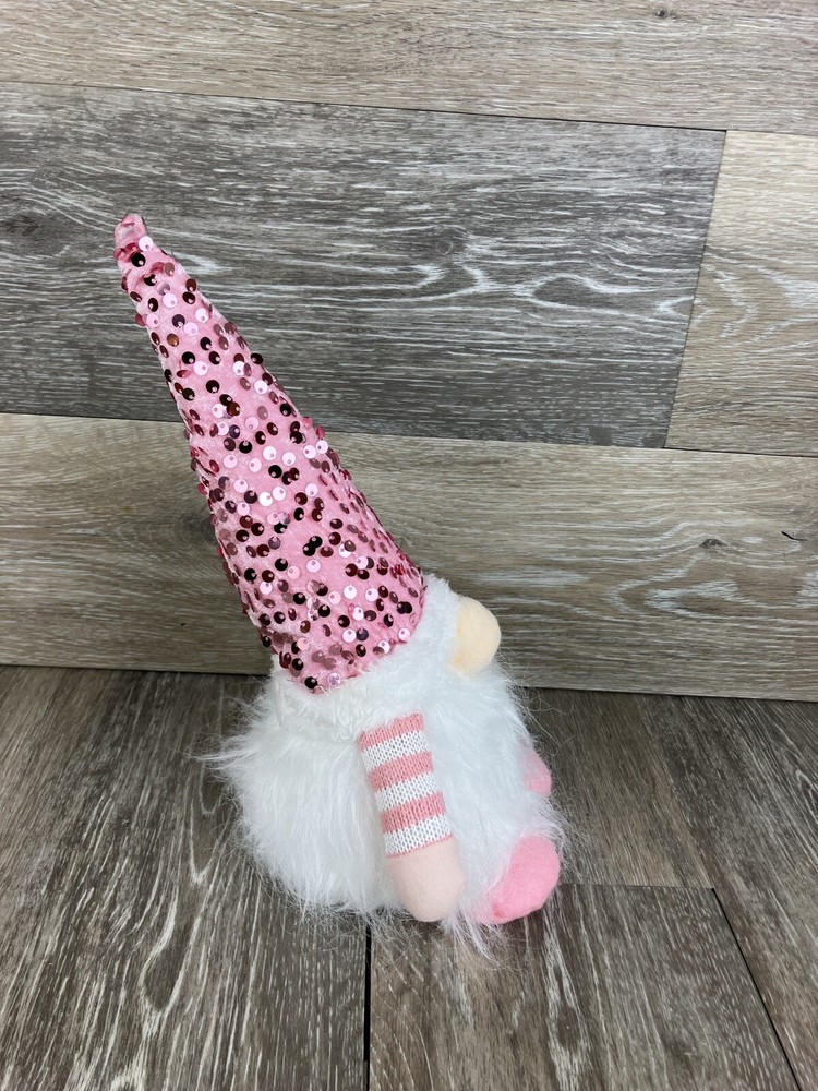 Gnome Pink Sequin Lighted Figure Night Light Lamp