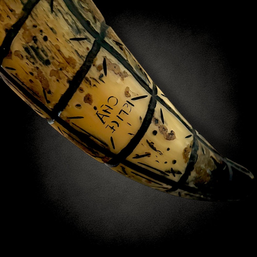 18th - 19th Century Powder Flask Horn