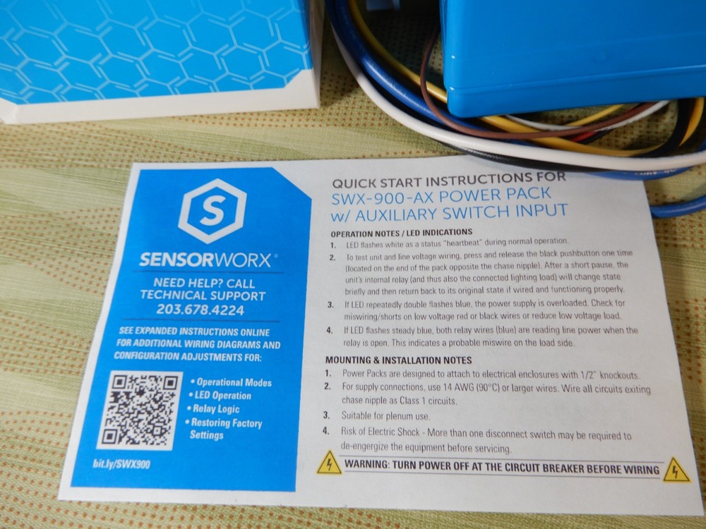 SensorWorx SWX-900-AX Power Pack Relay NOS