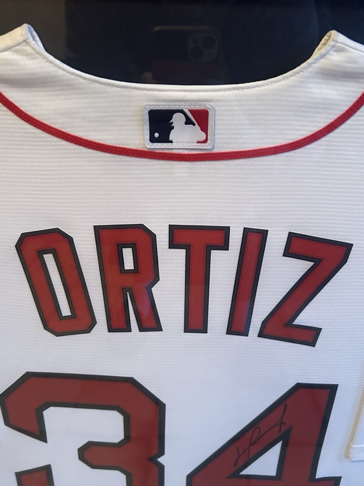 David Ortiz Autographed Signed Custom Framed Authentic Jersey JSA COA