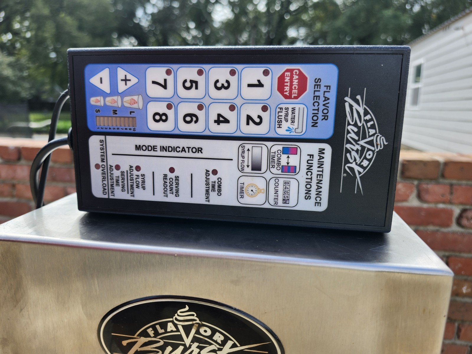 FLAVORBURST FB80S-08 Frozen Beverage Flavor Injector with Pumps and gauge