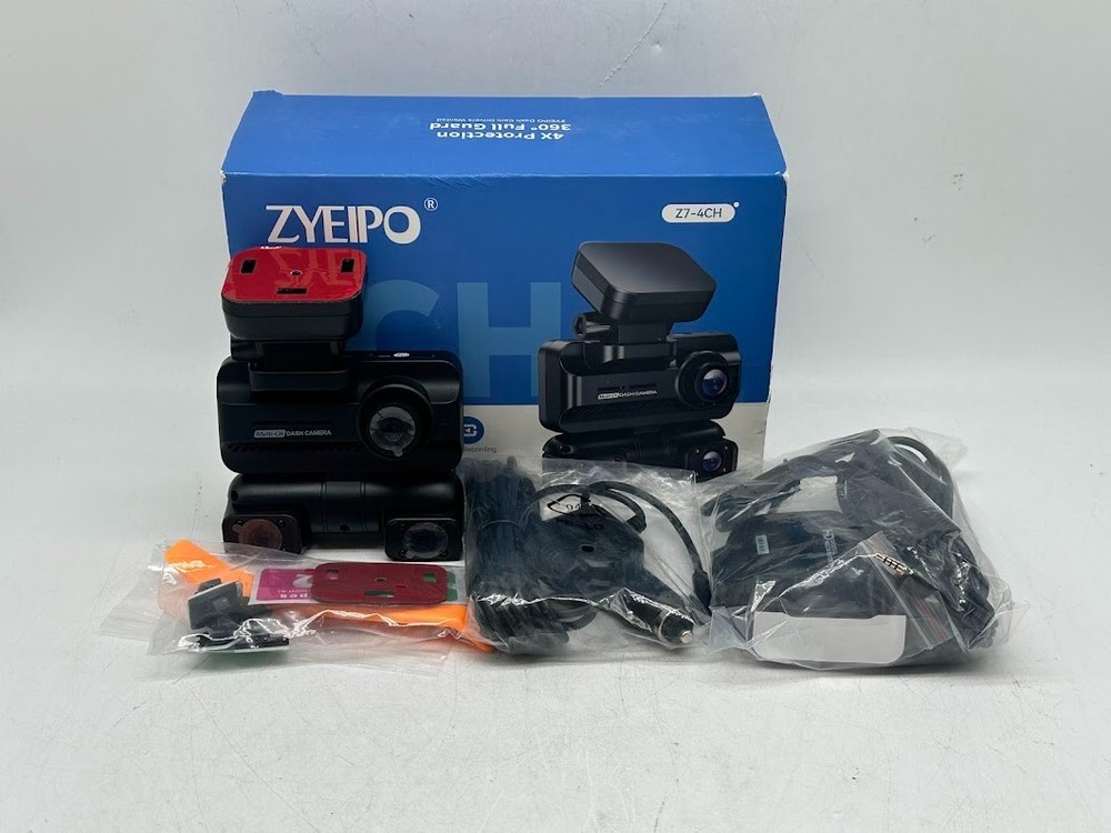 ZYEIPO Dash Cam 4 Channel 360° Front Rear Inside DashCam