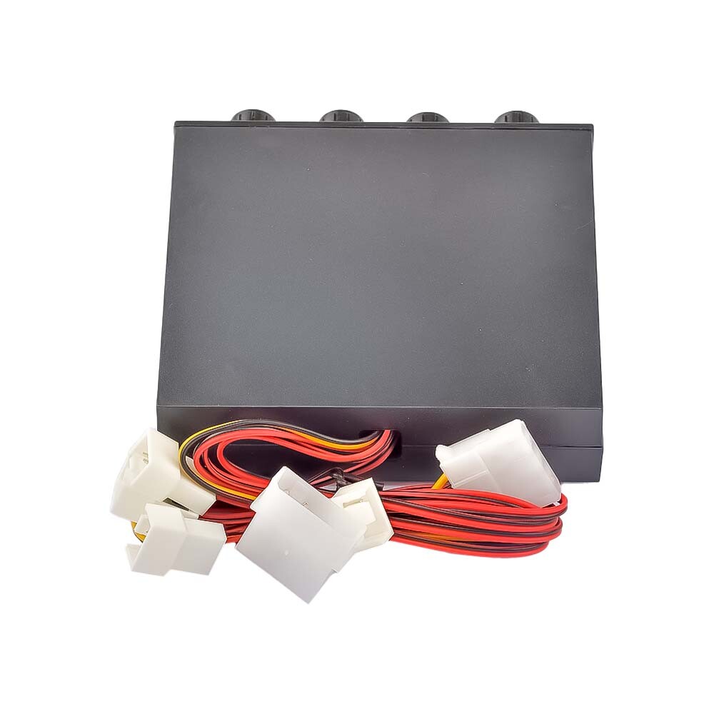 3.5" PC HDD CPU 4 Channel Fan Speed Controller Control Led Cooling Front Panel