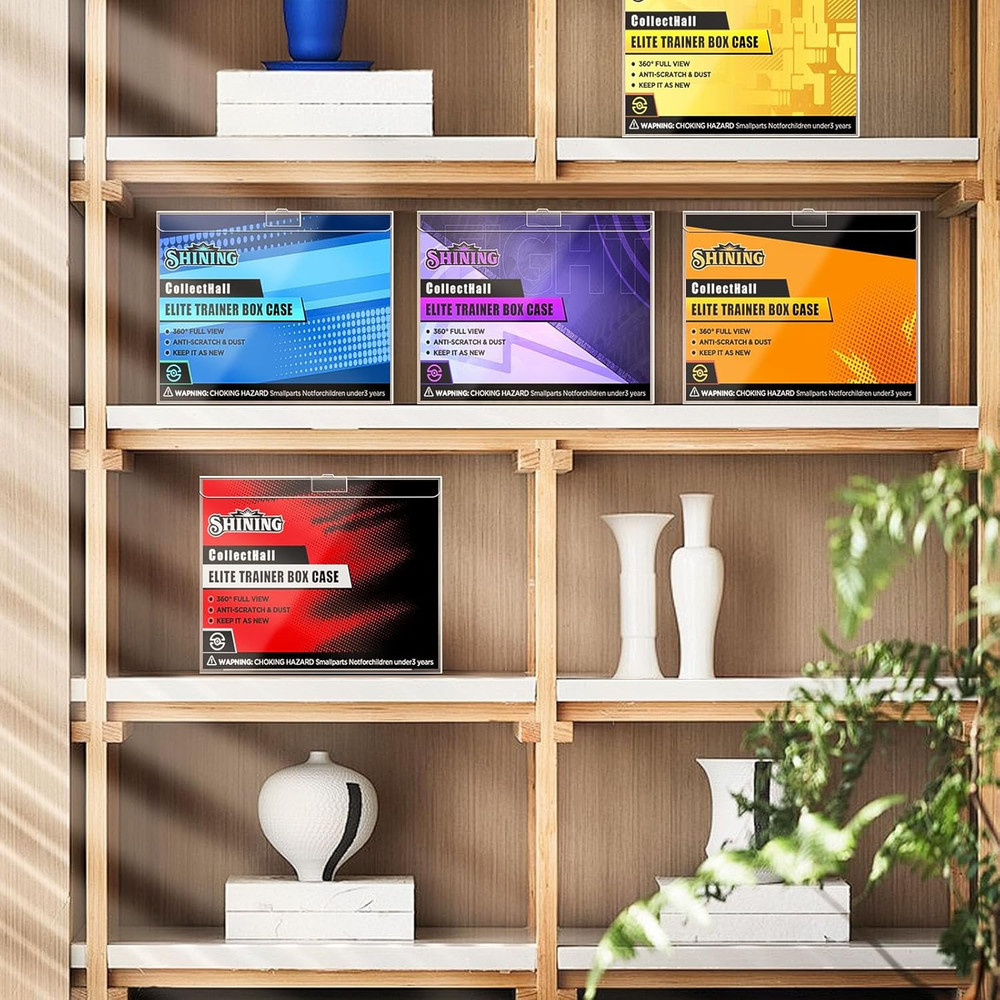 4 Packs Elite Trainer Box Protector Case, ETB Display Case Etb-Storage Case Tran