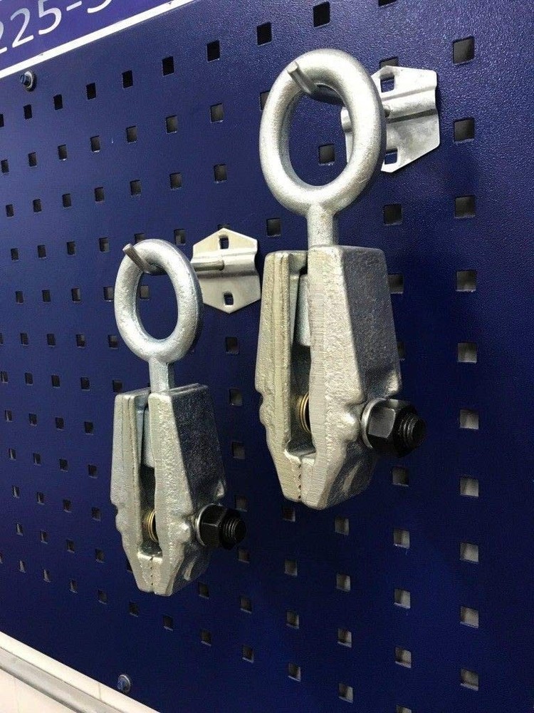 2 X Jr. Clamp Style 5 Ton Auto Body Frame Machine Repair Pulling Silver