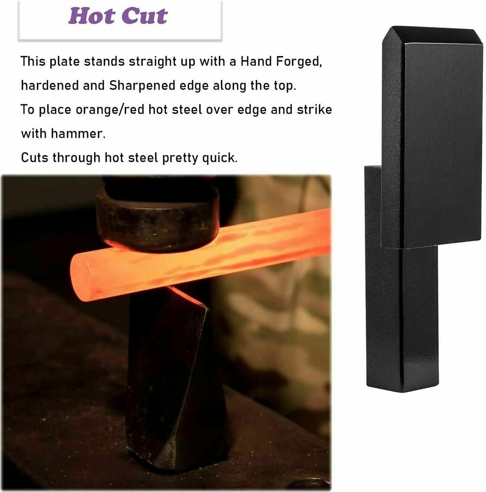 1" Blacksmith Forge Tool w/ Hot Cut,Creasing Stake,Turning Bending Scrolling Kit