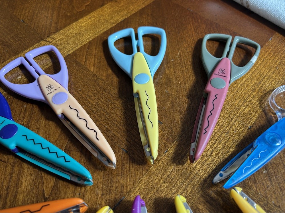 Scissors Set Different Patterns Craft Scissors for Teachers, Scrapbooking,
