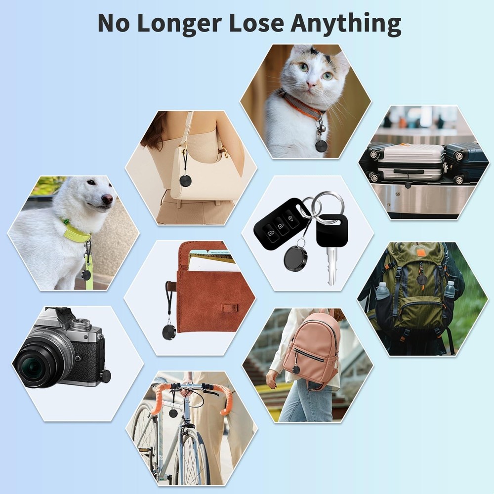 Tracker Tag for Android 4 Pack Luggage Tracker Tags Compatible with Google Fi...