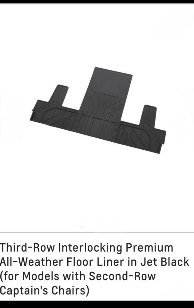 Third -Row Weather Floor Liner ￼