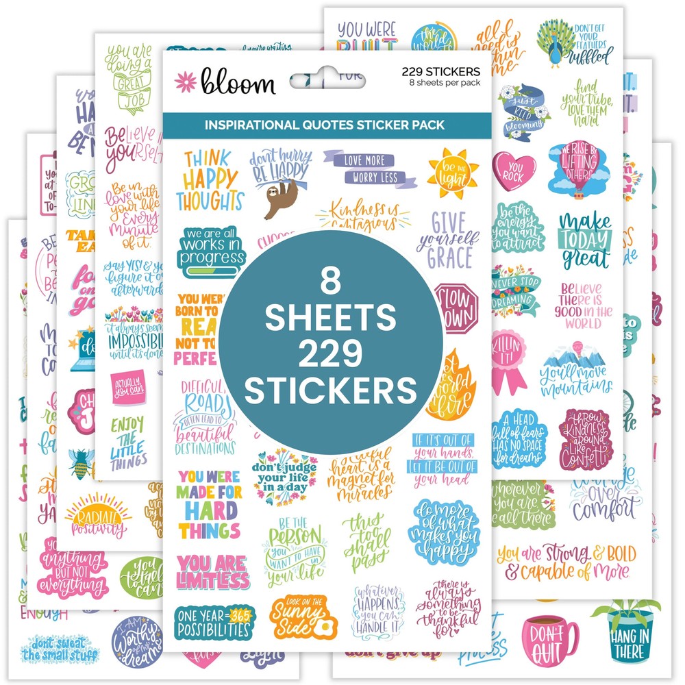 Planner Stickers | Inspirational Quotes – Bright