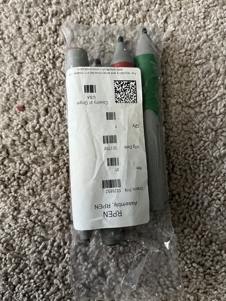 SmartBoard Stylus Replacement Marker Pens - Red, Red, Green, Black