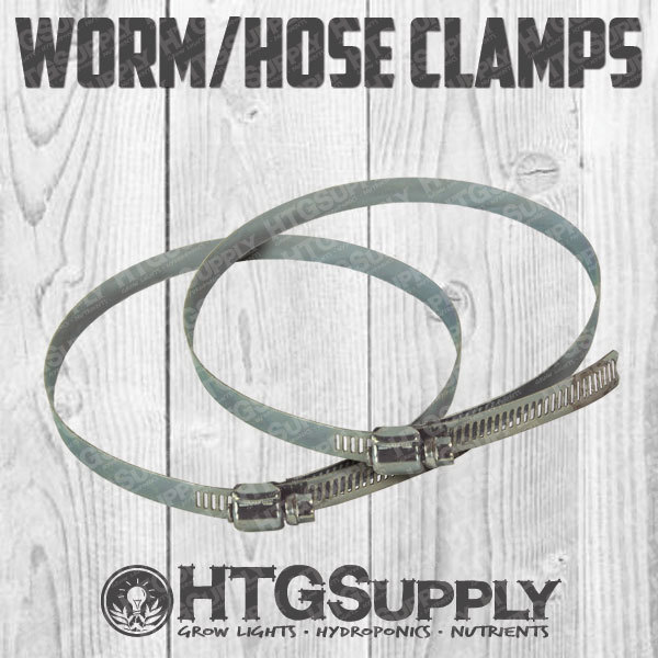 PAIR 6" inch Worm Hose Duct Clamps Flexible Ducting Stainless Steel Fan filter
