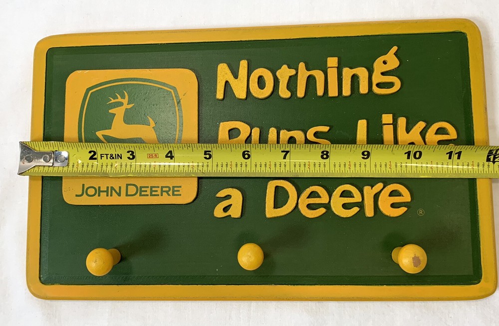 John Deere Coat / Key Wood Plaque Licensed