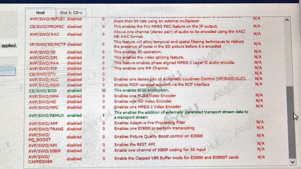 Ericsson AVP-3000 Encoder Modulator HD MPEG4 L- BAND BISS ASI CE-X