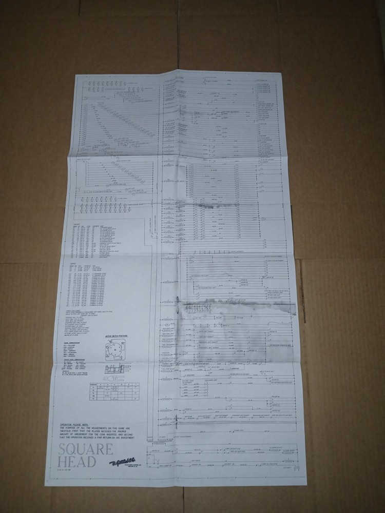 Gottlieb SQUARE HEAD Pinball Schematic